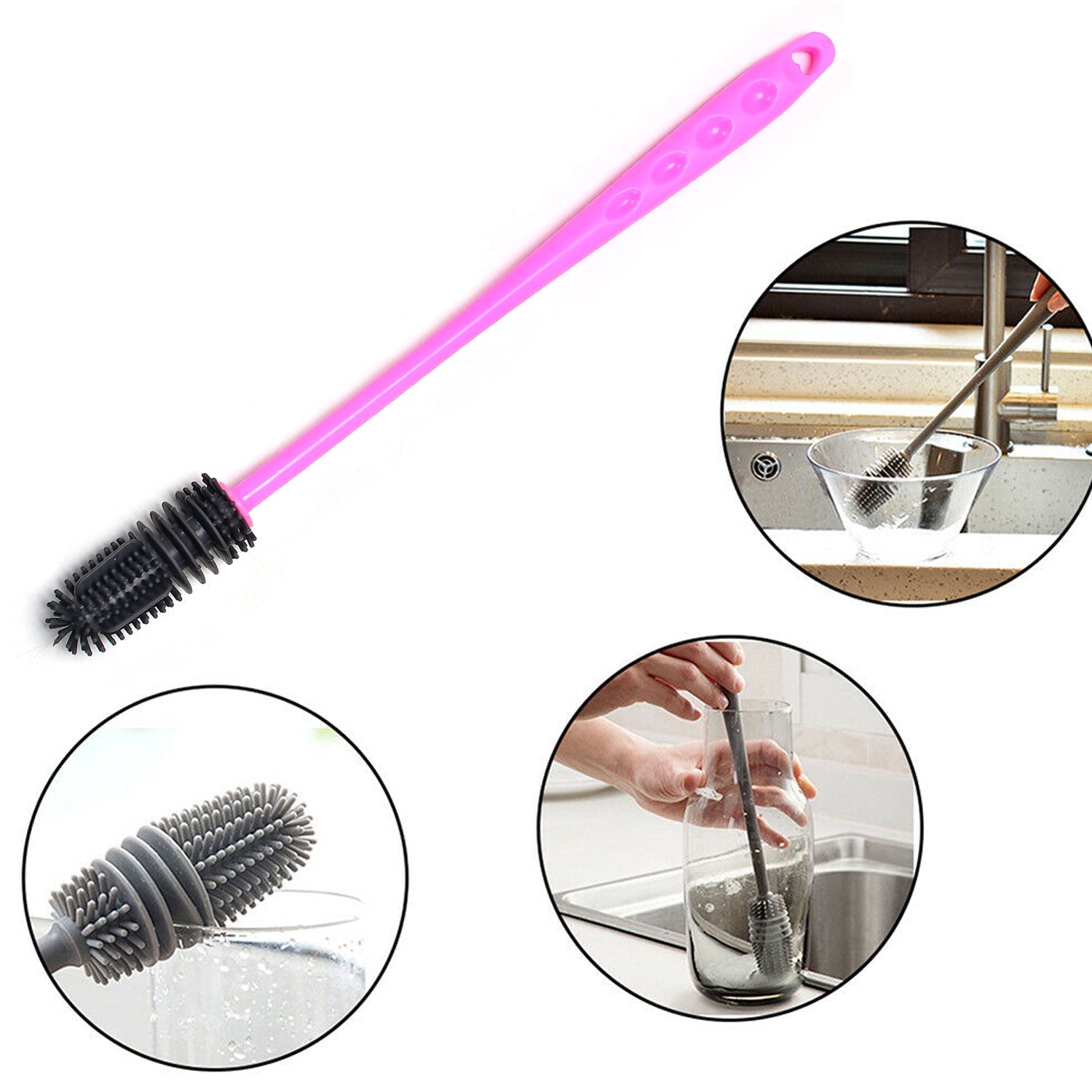 Long cleaning brush for narrow neck water bottles Long cleaning brush for narrow neck water bottles
